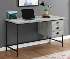 Monarch Reclaimed 3-Drawer Computer Desk -Home Furniture Store 810512957 1