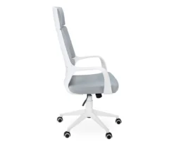 White & Gray Executive Office Chair -Home Furniture Store 810512972 5