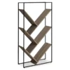 Dark Taupe 5-Shelf Slanted Bookcase 2 Dark Taupe 5-Shelf Slanted Bookcase -Home Furniture Store 810512986 2