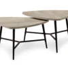 Taupe Reclaimed Triangular 2-Piece Nesting Table Set 1 Taupe Reclaimed Triangular 2-Piece Nesting Table Set -Home Furniture Store 810512994 2