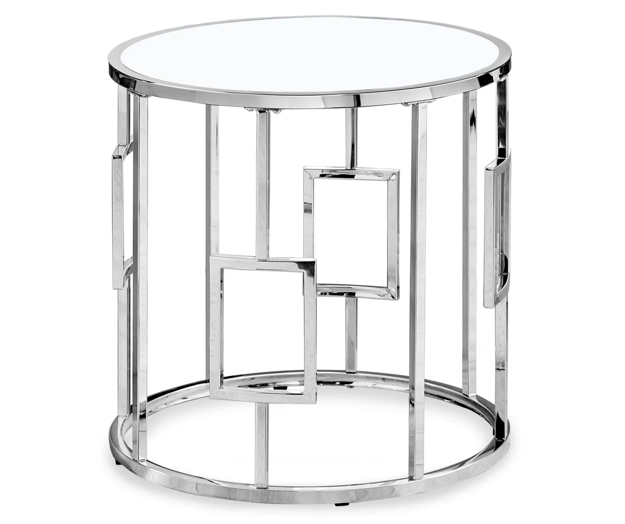 Silver Greek Key End Table Silver Greek Key End Table -Home Furniture Store 810512997 2