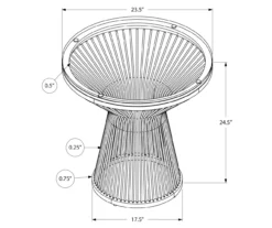 Silver Hourglass End Table -Home Furniture Store 810512999 3