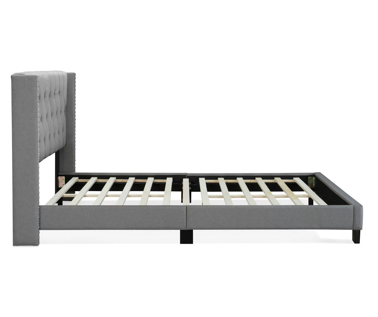 Gray Upholstered Shelter Wingback Queen Bed Gray Upholstered Shelter Wingback Queen Bed -Home Furniture Store 810513491 14