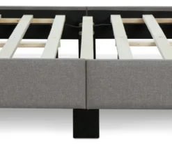 Gray Upholstered Shelter Wingback Queen Bed 16 Gray Upholstered Shelter Wingback Queen Bed -Home Furniture Store 810513491 15