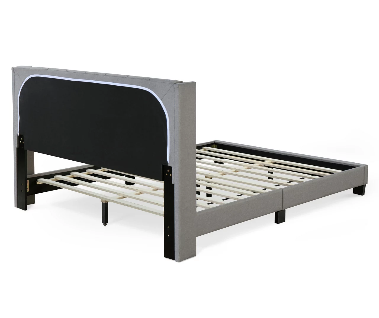 Gray Upholstered Shelter Wingback Queen Bed Gray Upholstered Shelter Wingback Queen Bed -Home Furniture Store 810513491 16