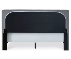 Gray Upholstered Shelter Wingback Queen Bed 19 Gray Upholstered Shelter Wingback Queen Bed -Home Furniture Store 810513491 18