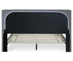 Gray Upholstered Shelter Wingback Queen Bed 20 Gray Upholstered Shelter Wingback Queen Bed -Home Furniture Store 810513491 19