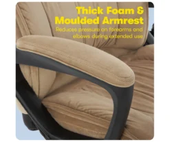 Hannah Beige Microfiber Office Chair 8 Hannah Beige Microfiber Office Chair -Home Furniture Store 810513511 A0 7 1