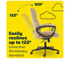 Hannah Beige Microfiber Office Chair 7 Hannah Beige Microfiber Office Chair -Home Furniture Store 810513511 A0 9 1