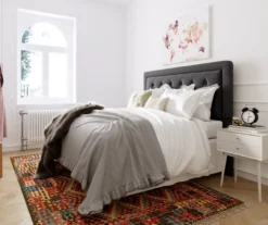 Charcoal Gray Amery Upholstered King Headboard -Home Furniture Store 810513527 3