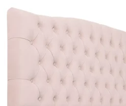 French Blush Pink Celeste Upholstered King Headboard -Home Furniture Store 810513528 4