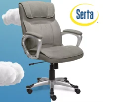 Glacial Gray Linen Executive Office Chair -Home Furniture Store 810513550