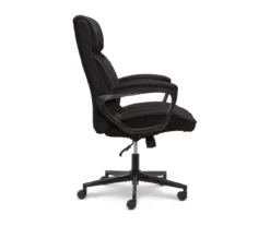 Hannah Charcoal Gray Microfiber Office Chair 14 Hannah Charcoal Gray Microfiber Office Chair -Home Furniture Store 810513553 10