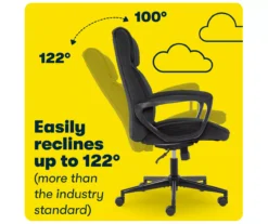 Hannah Charcoal Gray Microfiber Office Chair 8 Hannah Charcoal Gray Microfiber Office Chair -Home Furniture Store 810513553 A0 8