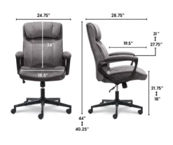 Gray & Black Executive Office Chair -Home Furniture Store 810513554 3