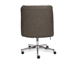 Leighton Gray Memory Foam Bonded Leather Office Chair 6 Leighton Gray Memory Foam Bonded Leather Office Chair -Home Furniture Store 810513560 14