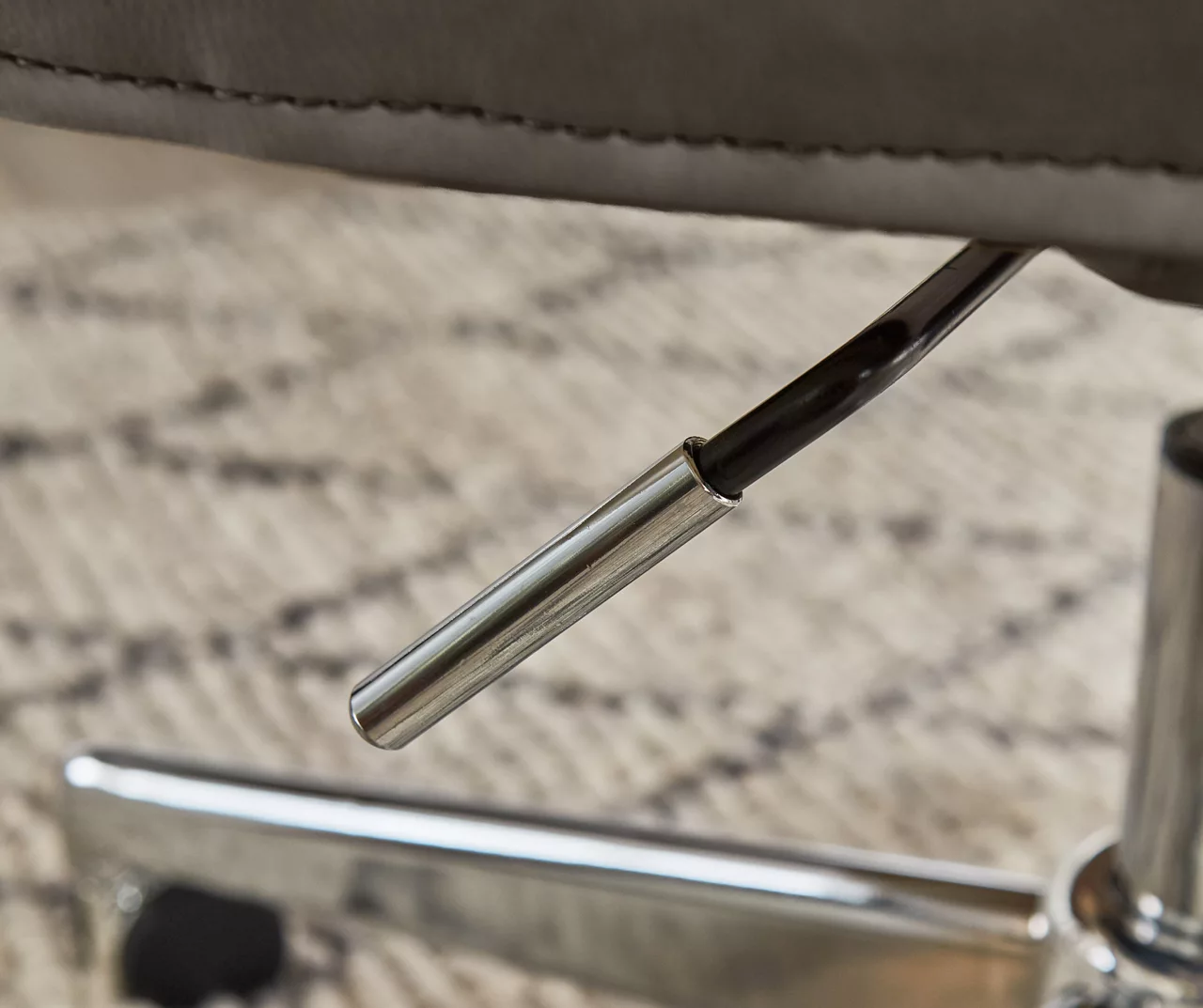 Leighton Gray Memory Foam Bonded Leather Office Chair Leighton Gray Memory Foam Bonded Leather Office Chair -Home Furniture Store 810513560 9