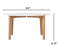 White Round Coffee Table -Home Furniture Store 810513564 5