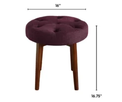 Penelope Eggplant Tufted Stool 6 Penelope Eggplant Tufted Stool -Home Furniture Store 810513574 3