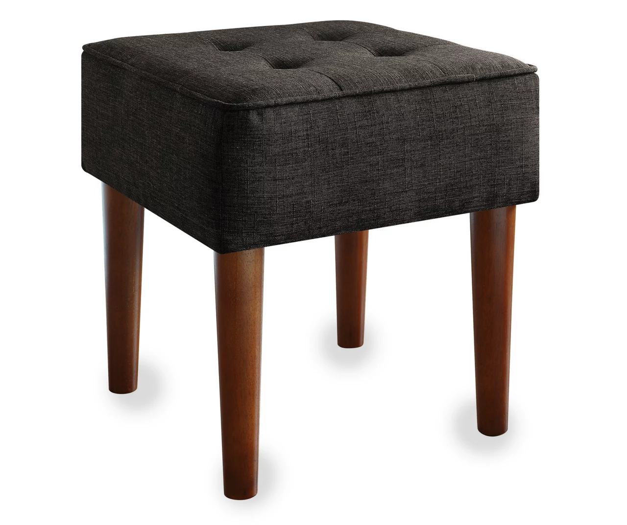 Aria Charcoal Grey Tufted Stool Aria Charcoal Grey Tufted Stool -Home Furniture Store 810513578 2