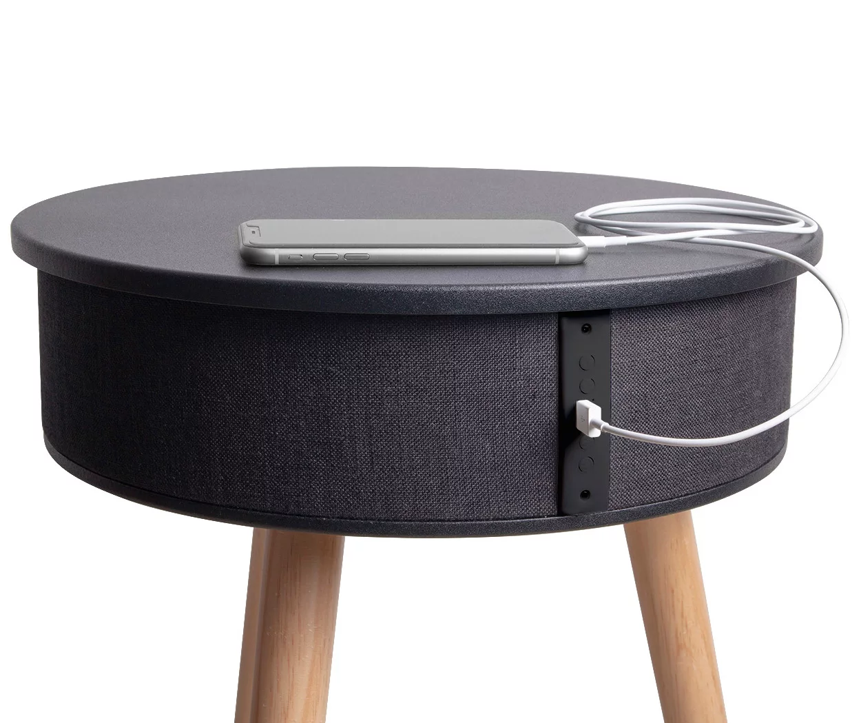 Black End Table with Bluetooth Speaker & USB Port Black End Table With Bluetooth Speaker & USB Port -Home Furniture Store 810513609 2