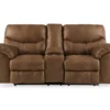 Boxberg Bark Faux Leather Reclining Console Loveseat 2 Boxberg Bark Faux Leather Reclining Console Loveseat -Home Furniture Store 810519667