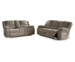Draycoll Pewter Power Reclining Console Loveseat -Home Furniture Store 810519718 810519715