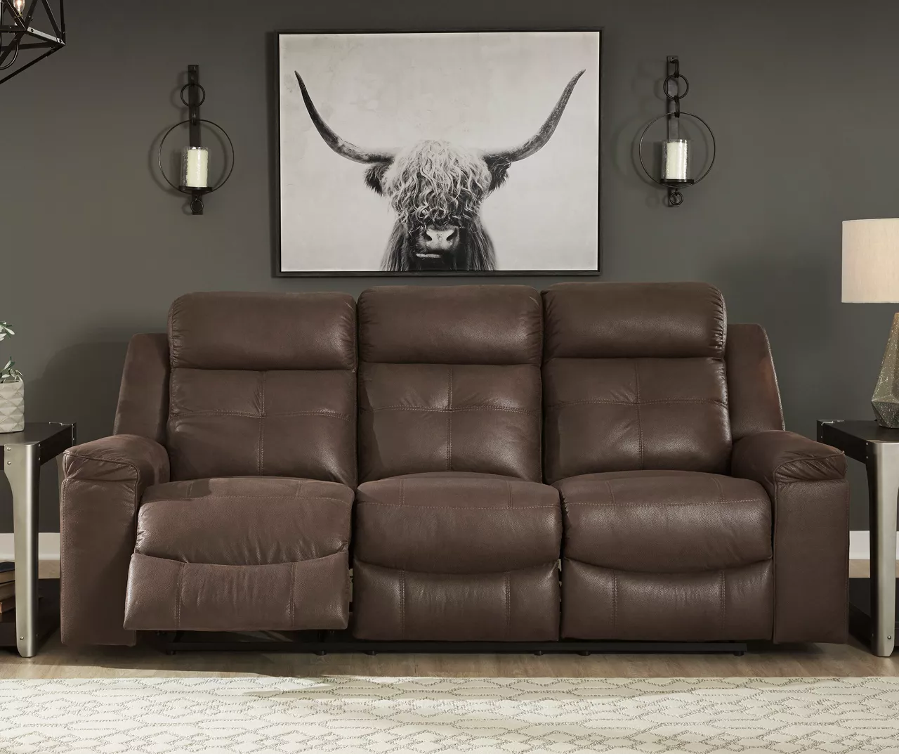 Jesolo Coffee Reclining Sofa Jesolo Coffee Reclining Sofa -Home Furniture Store 810519726 2