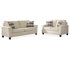 Abinger Cream Loveseat -Home Furniture Store 810519727 810519731 2