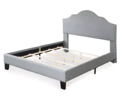 Lombard Light Gray Full Upholstered Bed