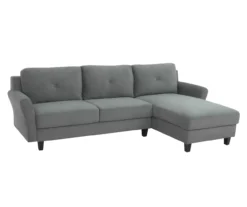 Hayward Gray Rolled Arm Sectional -Home Furniture Store 810524579 3