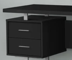 60" Black & Silver Floating Desk -Home Furniture Store 810527331 3