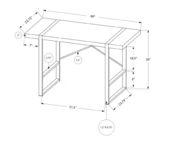 Monarch Paneled Metal Computer Desk -Home Furniture Store 810527342 10