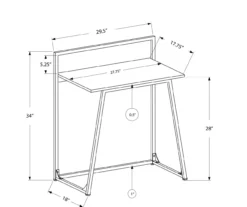 Monarch Small Space Metal Computer Desk -Home Furniture Store 810527352 5