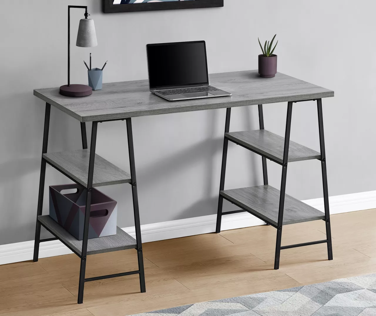 Monarch Metal 3 Tier Computer Desk Monarch Metal 3 Tier Computer Desk -Home Furniture Store 810527362 1