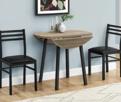 Dark Taupe & Black Metal 3-Piece Dining Set -Home Furniture Store 810527363 1