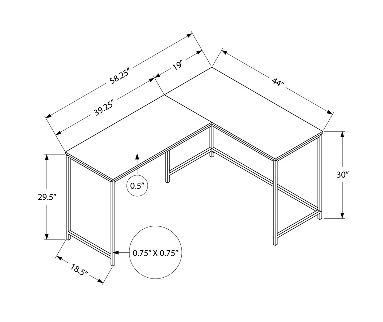 Black Metal L-Shaped Corner Desk Black Metal L-Shaped Corner Desk -Home Furniture Store 810527369 10