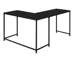 Black Metal L-Shaped Corner Desk 7 Black Metal L-Shaped Corner Desk -Home Furniture Store 810527369 6