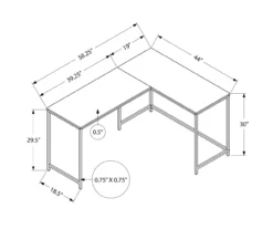White Metal L-Shaped Corner Desk 11 White Metal L-Shaped Corner Desk -Home Furniture Store 810527370 10