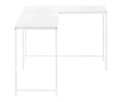 White Metal L-Shaped Corner Desk 6 White Metal L-Shaped Corner Desk -Home Furniture Store 810527370 5