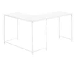 White Metal L-Shaped Corner Desk 7 White Metal L-Shaped Corner Desk -Home Furniture Store 810527370 6