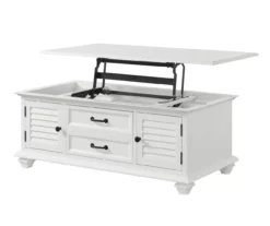 Charleston Shutter Door Lift Top Coffee Table