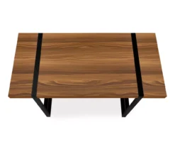 Walnut Wood Look Thick Panel Computer Desk -Home Furniture Store 810533368 5