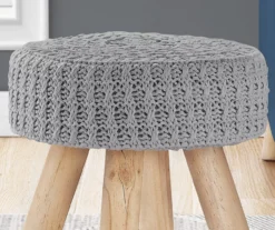 Wooden Leg Upholstered Ottoman -Home Furniture Store 810533423 4