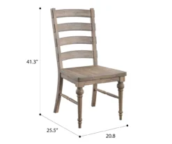 Sandstone Buff Ladderback Upholstered Dining Chairs, 2-Pack -Home Furniture Store 810535746 2