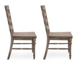 Sandstone Buff Ladderback Upholstered Dining Chairs, 2-Pack -Home Furniture Store 810535746 4