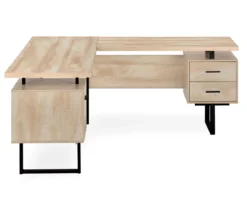 Natural Wood Look 3-Drawer L-Shaped Corner Comptuer Desk -Home Furniture Store 810535780 5
