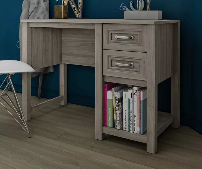 Sierra Ridge Levi Light Walnut Pedestal Desk Sierra Ridge Levi Light Walnut Pedestal Desk -Home Furniture Store 810538117 3