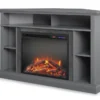 Flaxton Graphite Gray Electric Corner Fireplace Console -Home Furniture Store 810538183 3