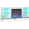 Newland White Electric Fireplace Console -Home Furniture Store 810538184 3